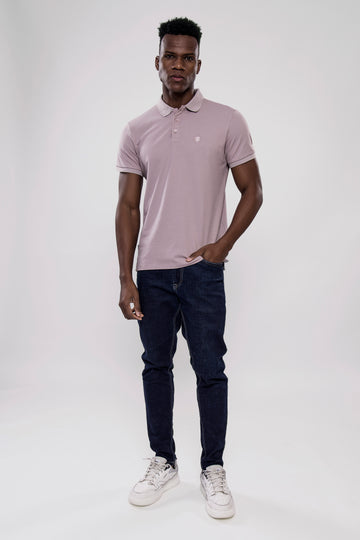 Men's Classic Cotton Polo T-Shirt – Dusty Mauve