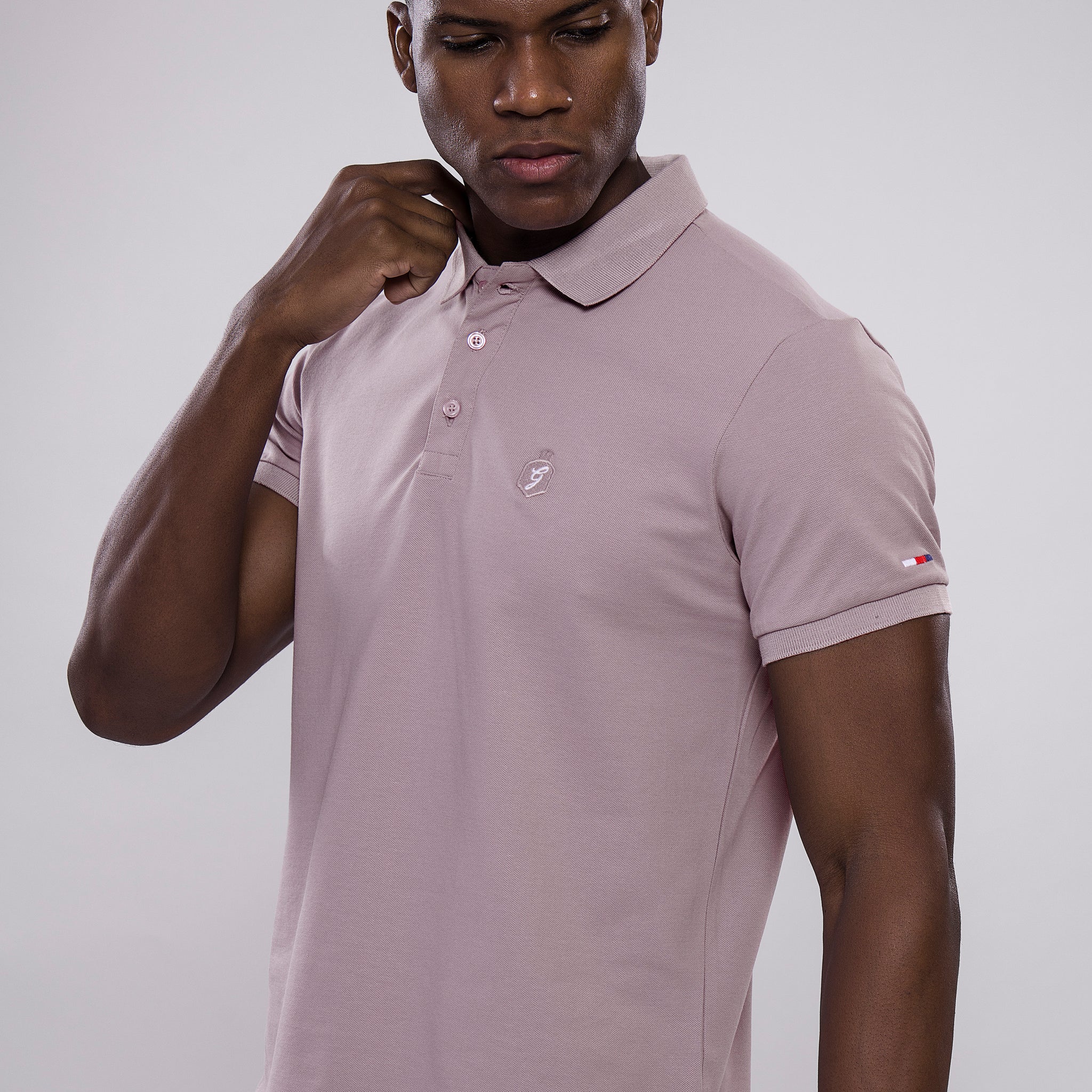 Men's Classic Cotton Polo T-Shirt – Dusty Mauve