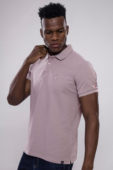 Men's Classic Cotton Polo T-Shirt – Dusty Mauve