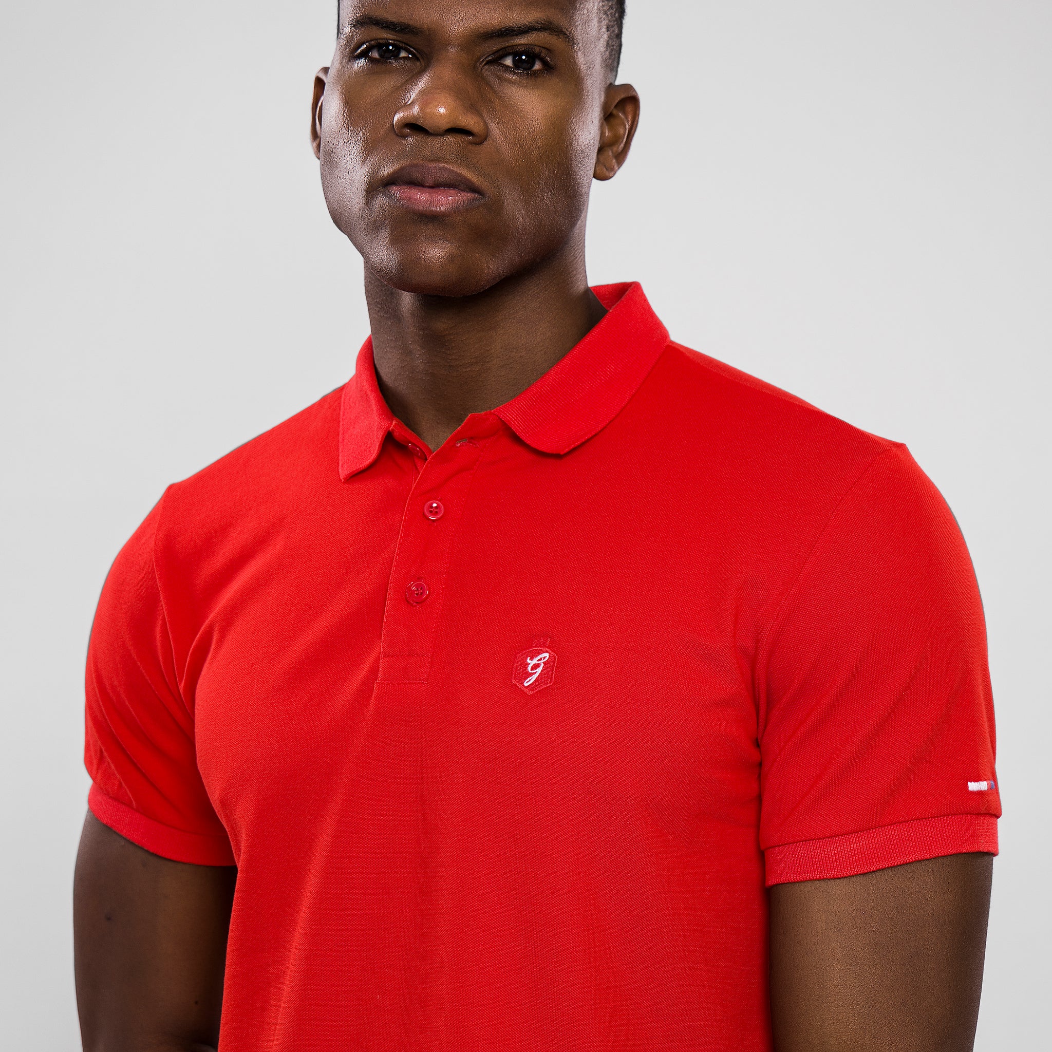 Men's Classic Red Polo T-Shirt – Slim Fit | Embroidered Logo | Soft Cotton Blend