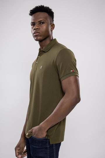 Men's Olive Green Polo T-Shirt – Classic Fit