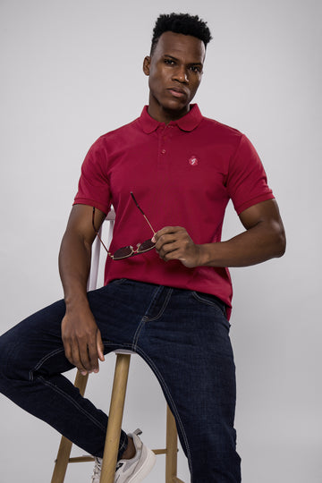 Men’s Classic Fit Polo T-Shirt – Maroon