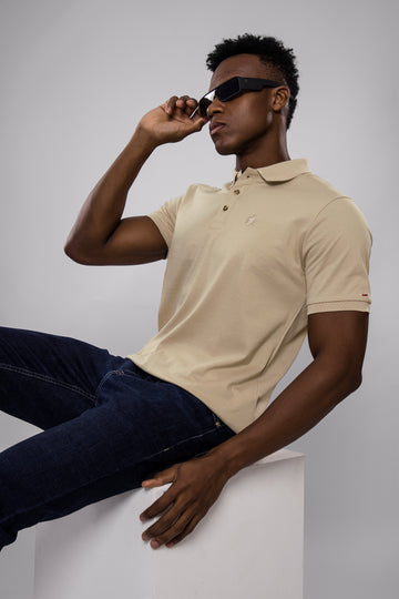 Classic Beige Polo T-Shirt