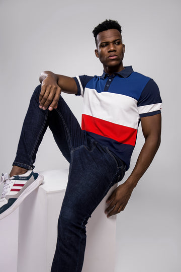 Men’s Colorblock Polo T-Shirt
