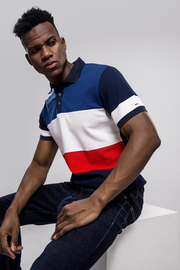 Men’s Colorblock Polo T-Shirt