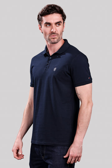 Men’s Classic Navy Blue Polo T-Shirt – Casual Slim Fit