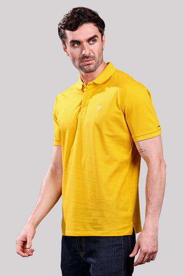 Men’s Classic Gold Polo T-Shirt – Casual Slim Fit
