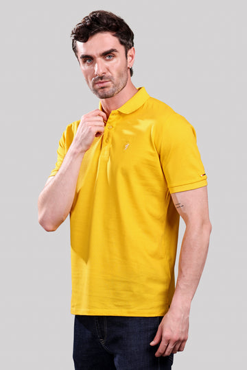 Men’s Classic Gold Polo T-Shirt – Casual Slim Fit